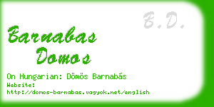 barnabas domos business card